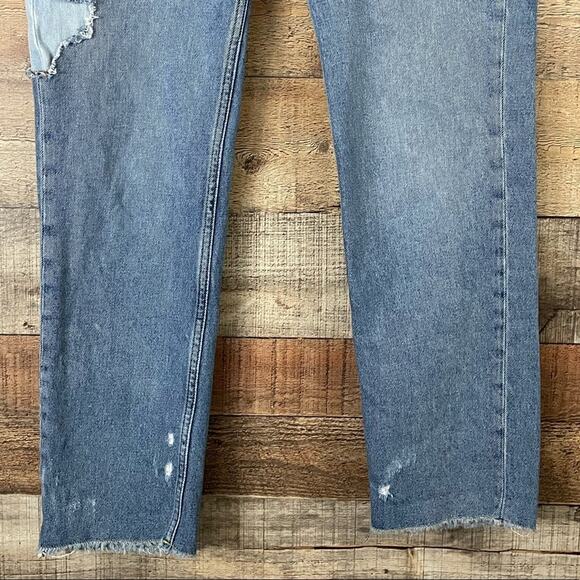 Pilcro and the Letterpress Tilde Jeans High Waist Distressed Blue Size 28 - Picture 4 of 12